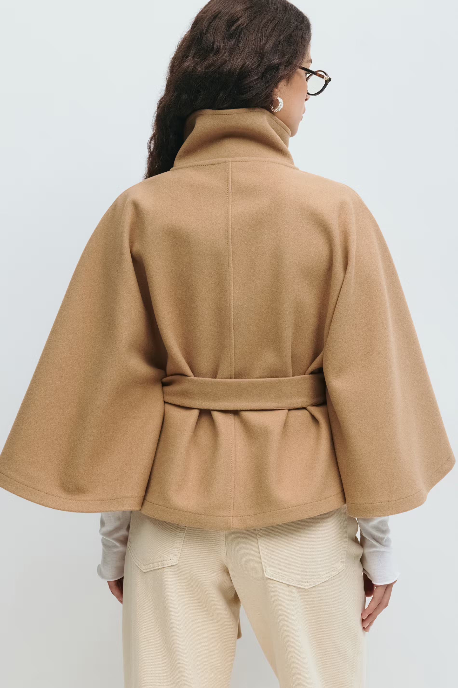 Loreza™ | Elegant Women's Coat with Belt & High Collar