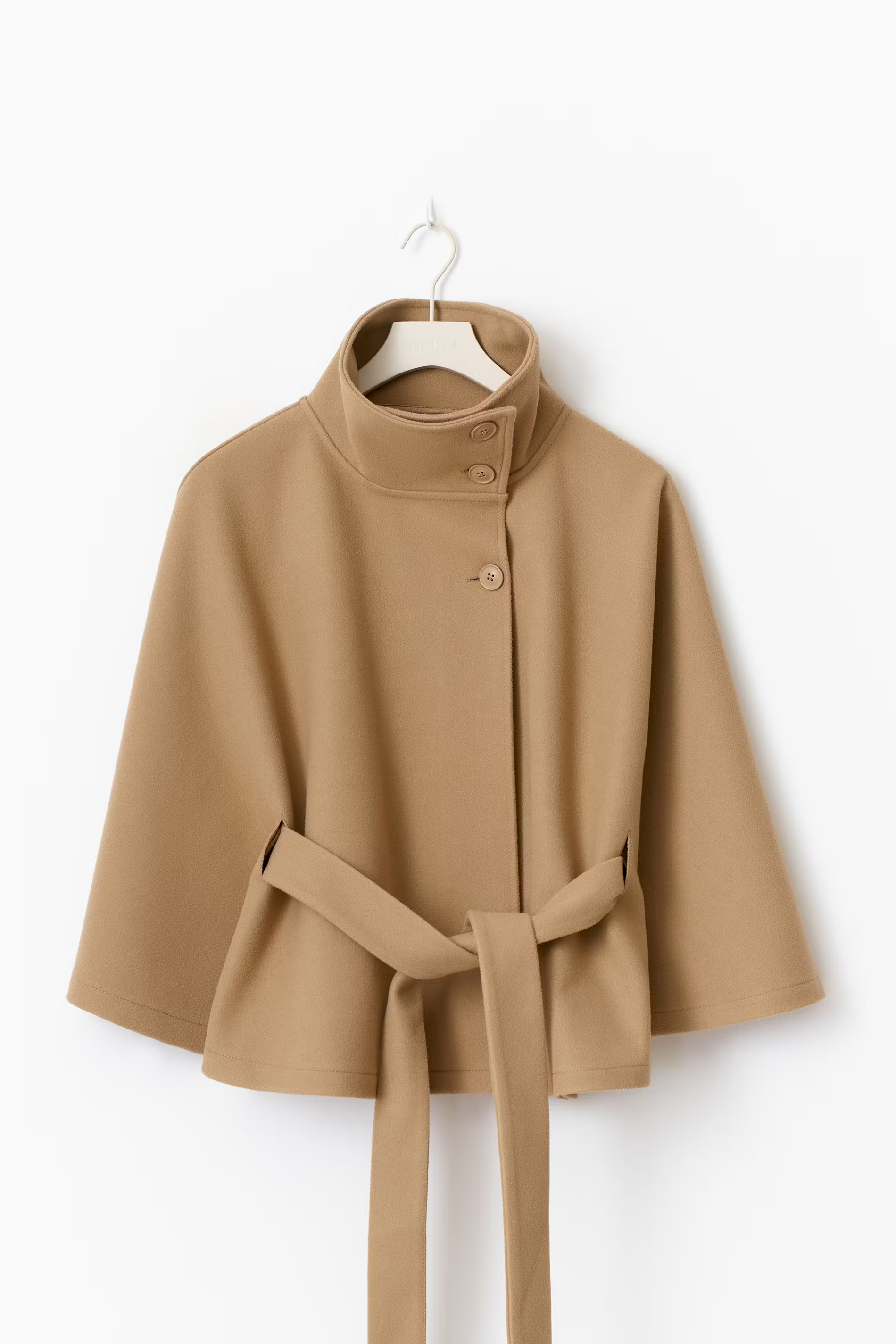 Loreza™ | Elegant Women's Coat with Belt & High Collar