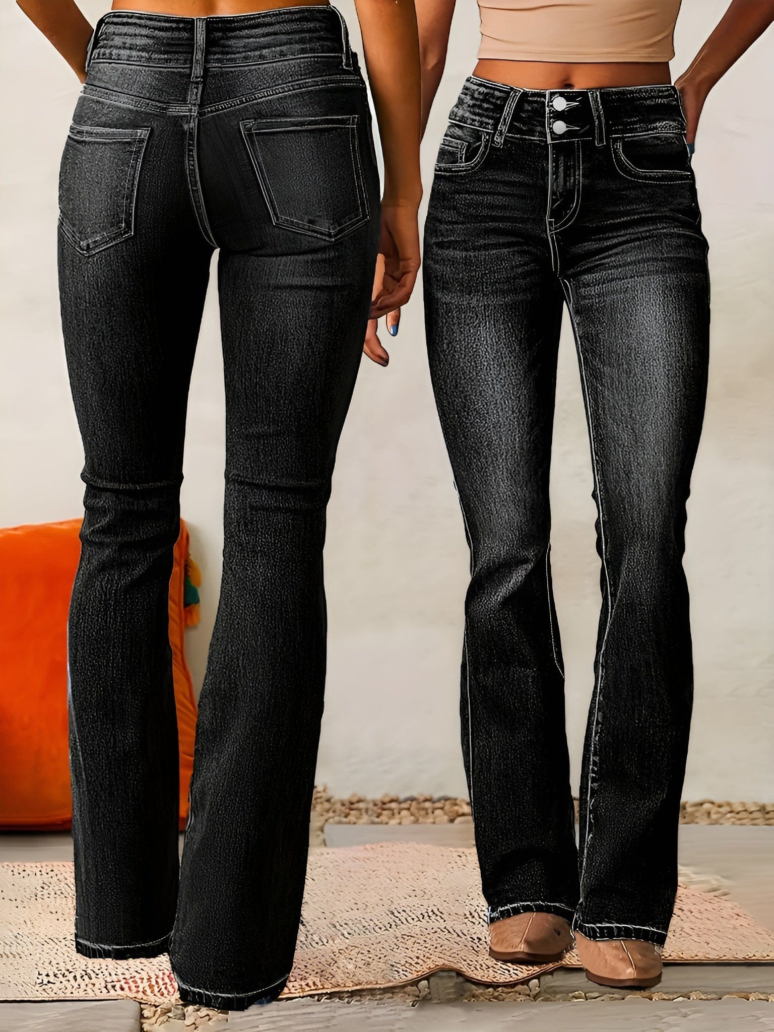 Ivana High Waisted Flared Jeans