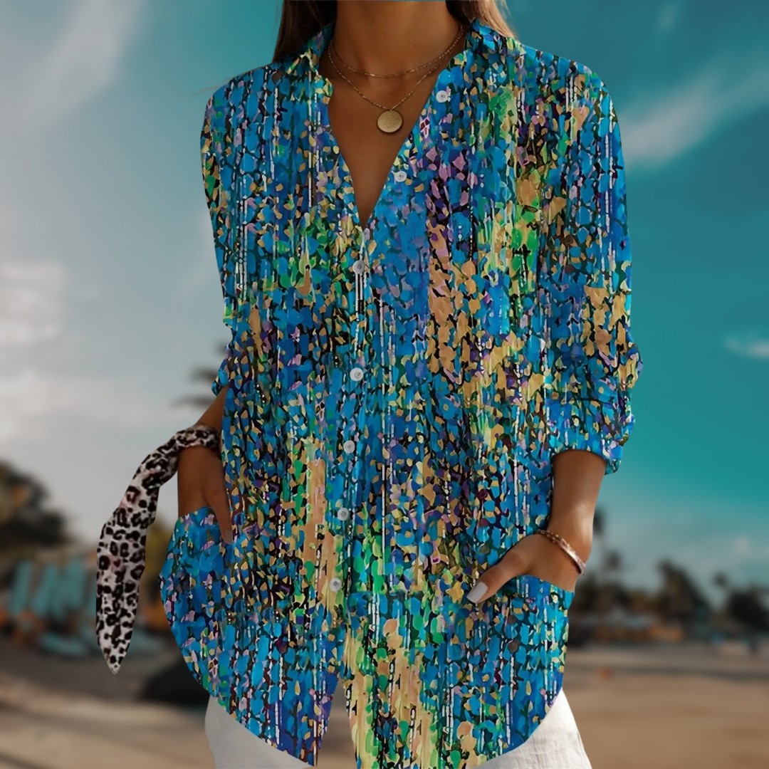 THALINA™ | FLORAL LONG SLEEVE BLOUSE