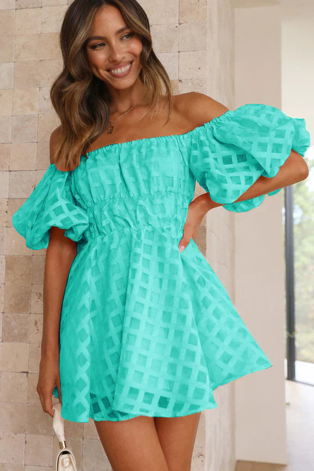 SOPHIE | PUFF SLEEVE MINI DRESS