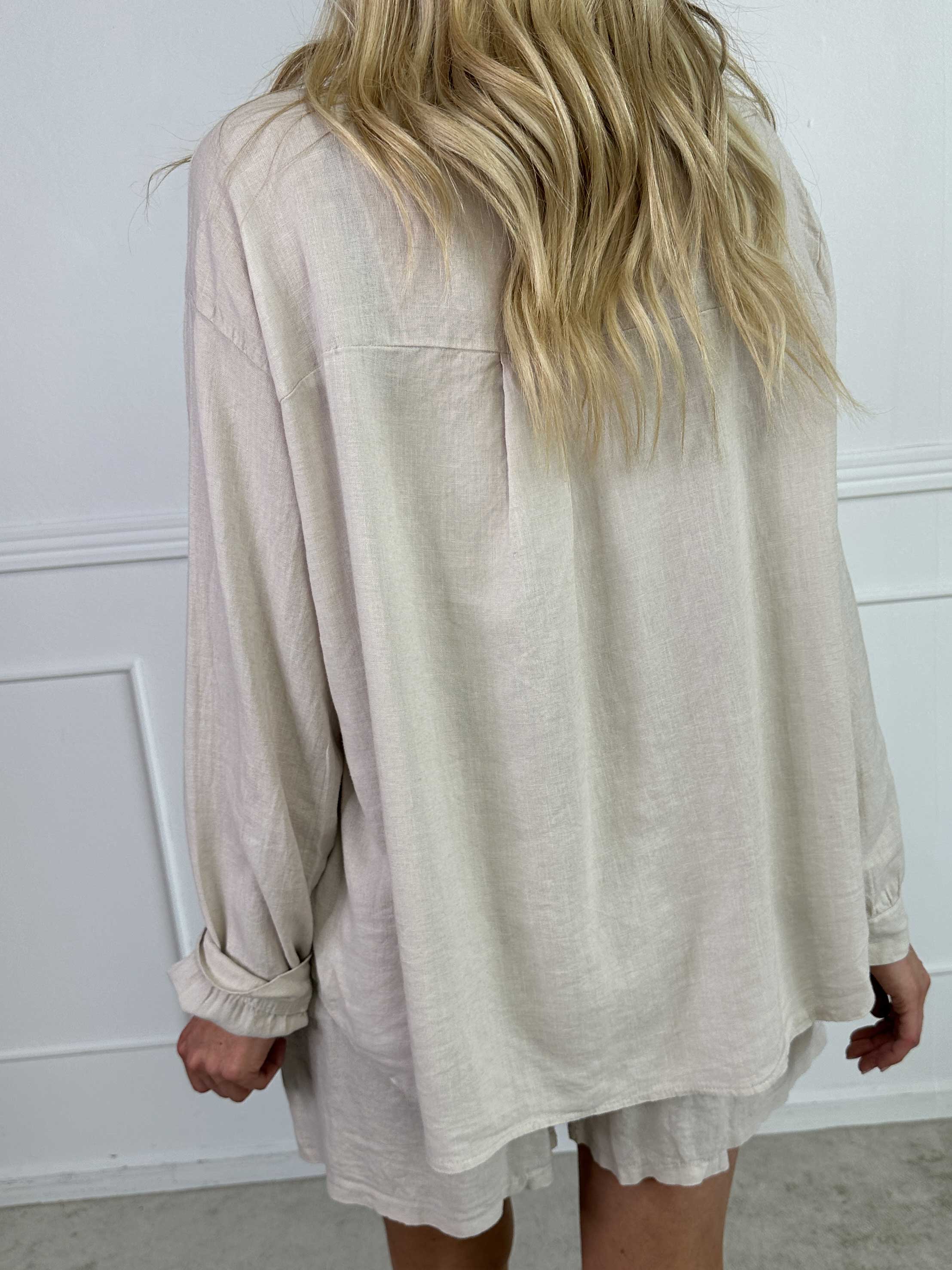 YONARA™ | SOLID COLOR SHIRT IN VISCOSE & LINEN BLEND