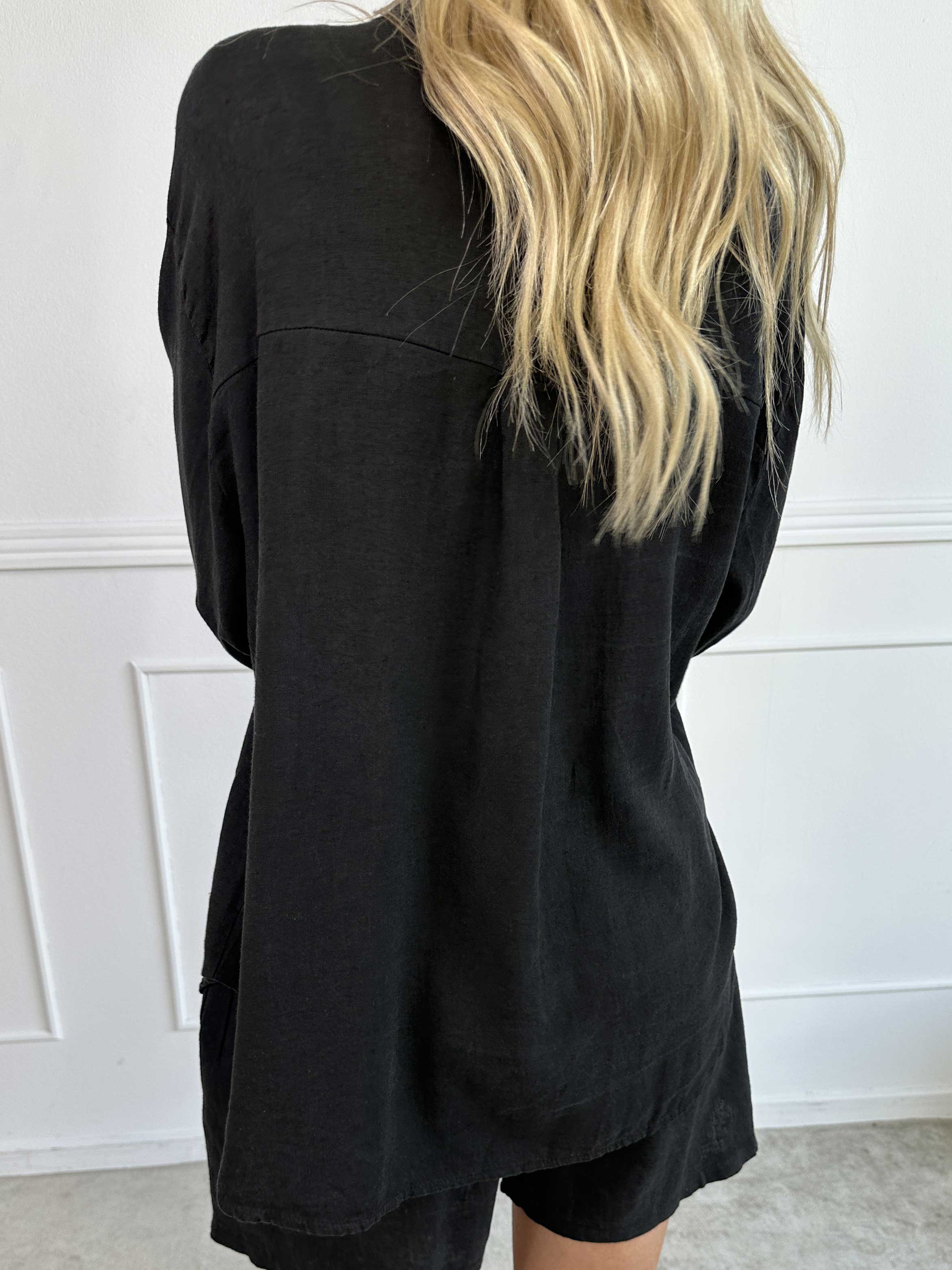 YONARA™ | SOLID COLOR SHIRT IN VISCOSE & LINEN BLEND