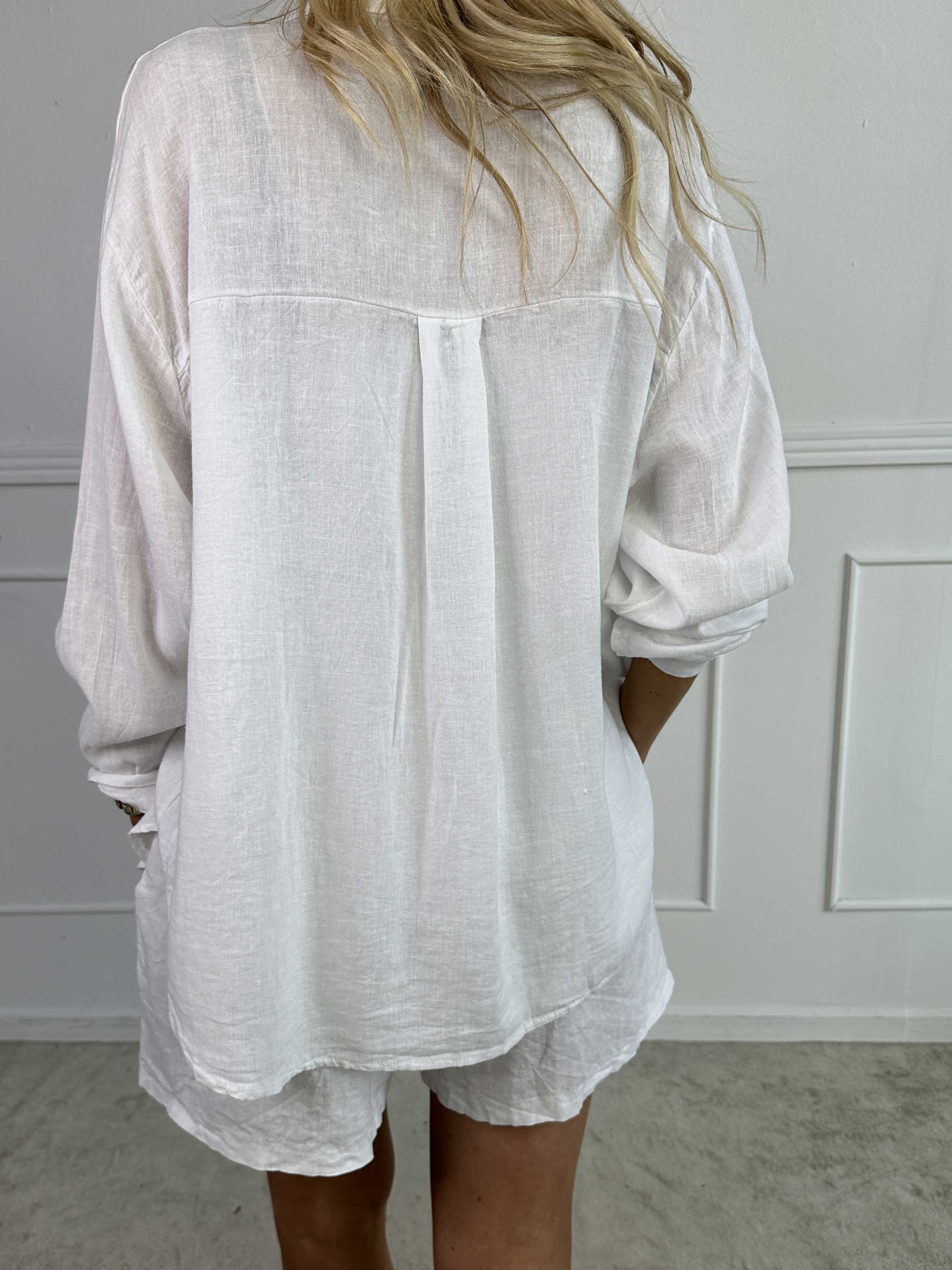 YONARA™ | SOLID COLOR SHIRT IN VISCOSE & LINEN BLEND