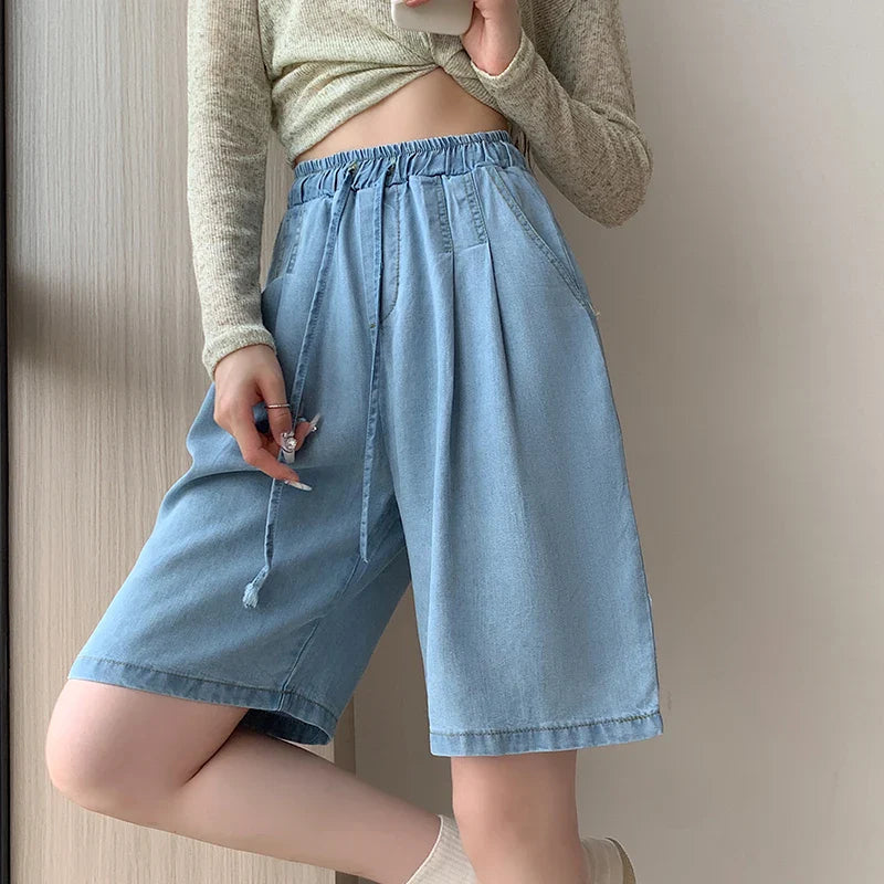 Romy™ | Tencel High Waist Wide Leg Shorts