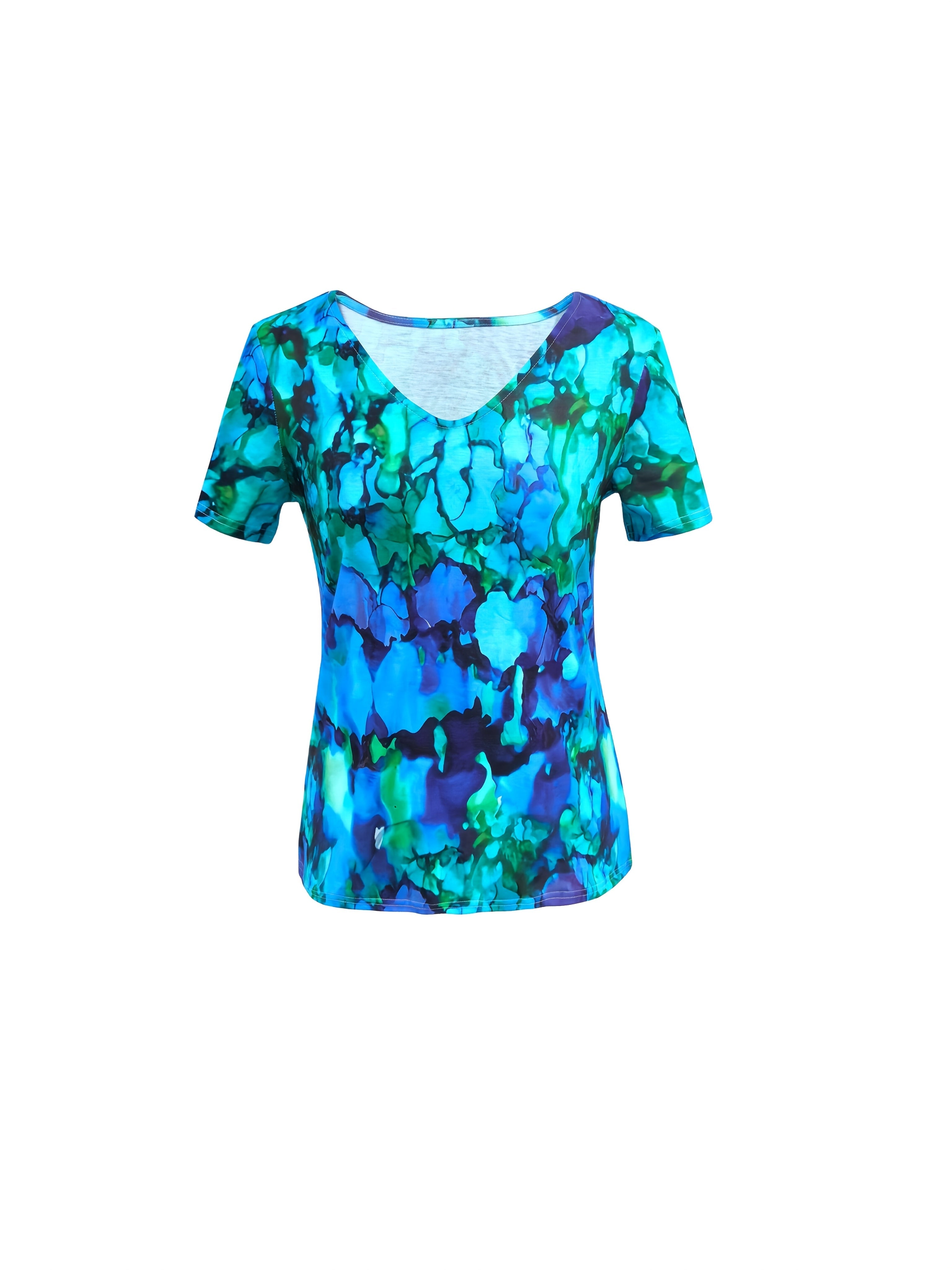 Marise™ | Watercolor Abstract V-Neck T-Shirt