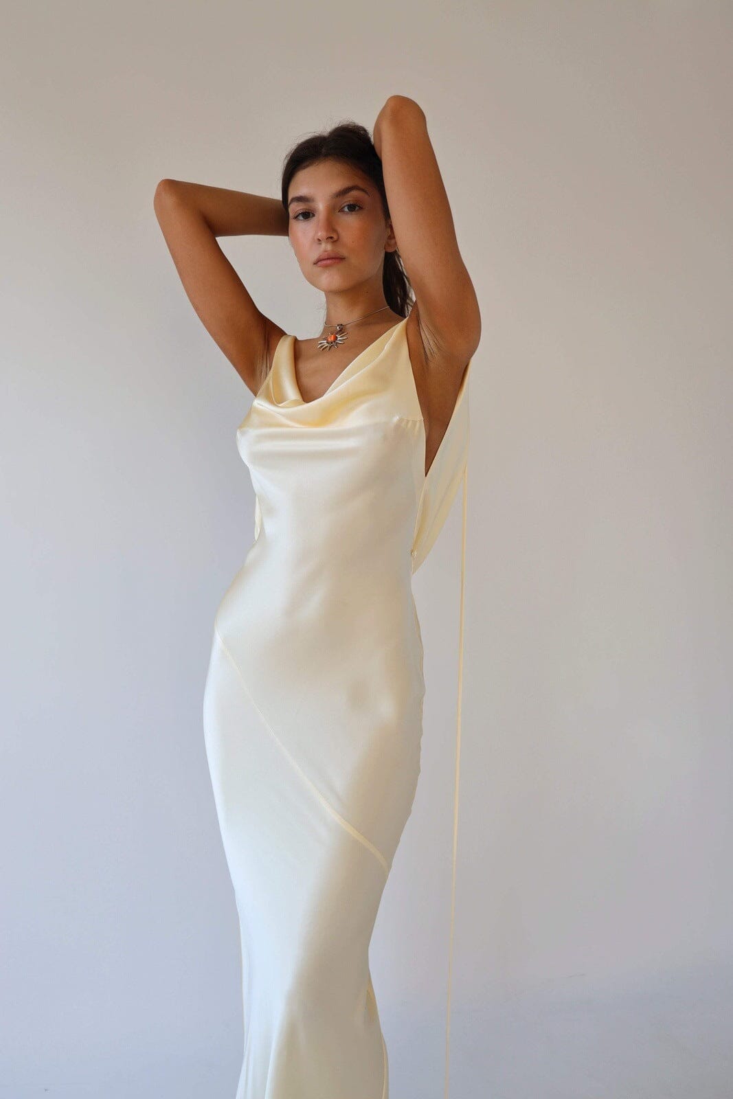 ISLA | SILK OPEN BACK MAXI DRESS