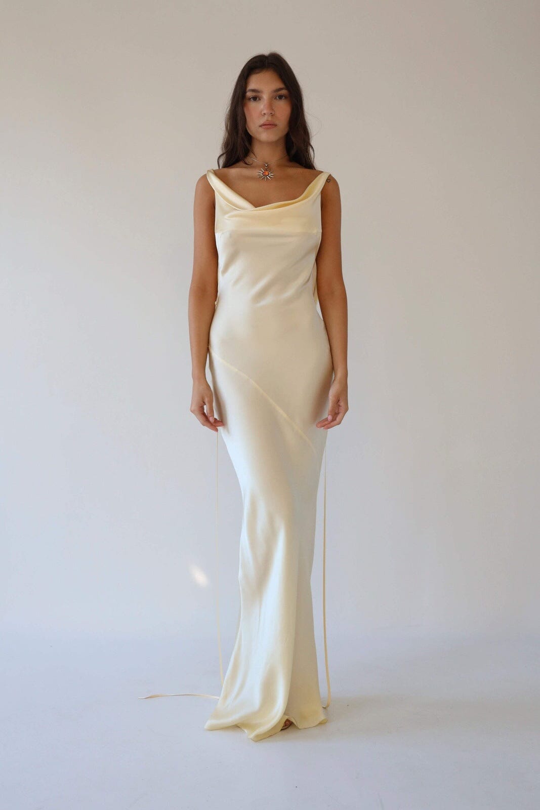 ISLA | SILK OPEN BACK MAXI DRESS