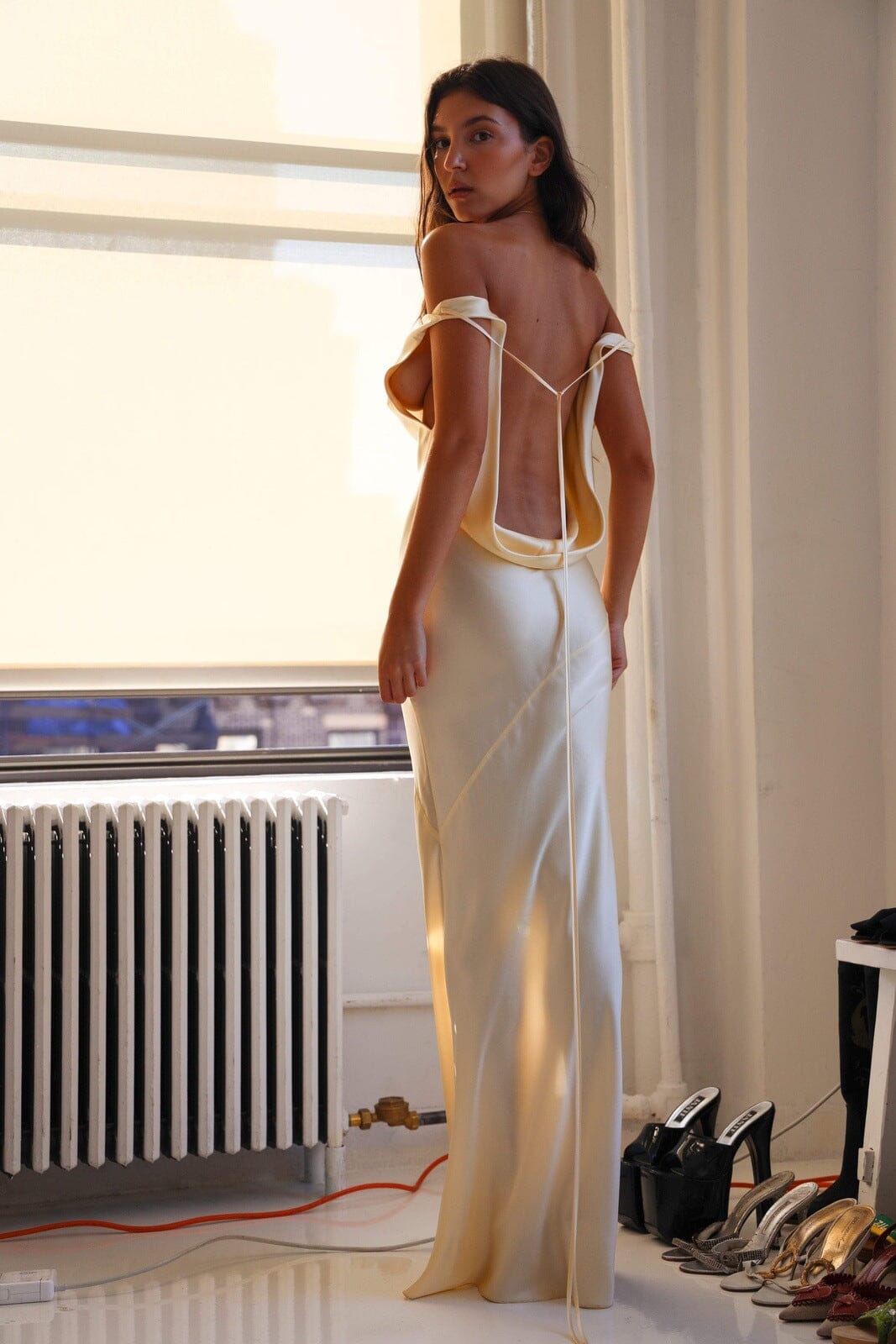 ISLA | SILK OPEN BACK MAXI DRESS