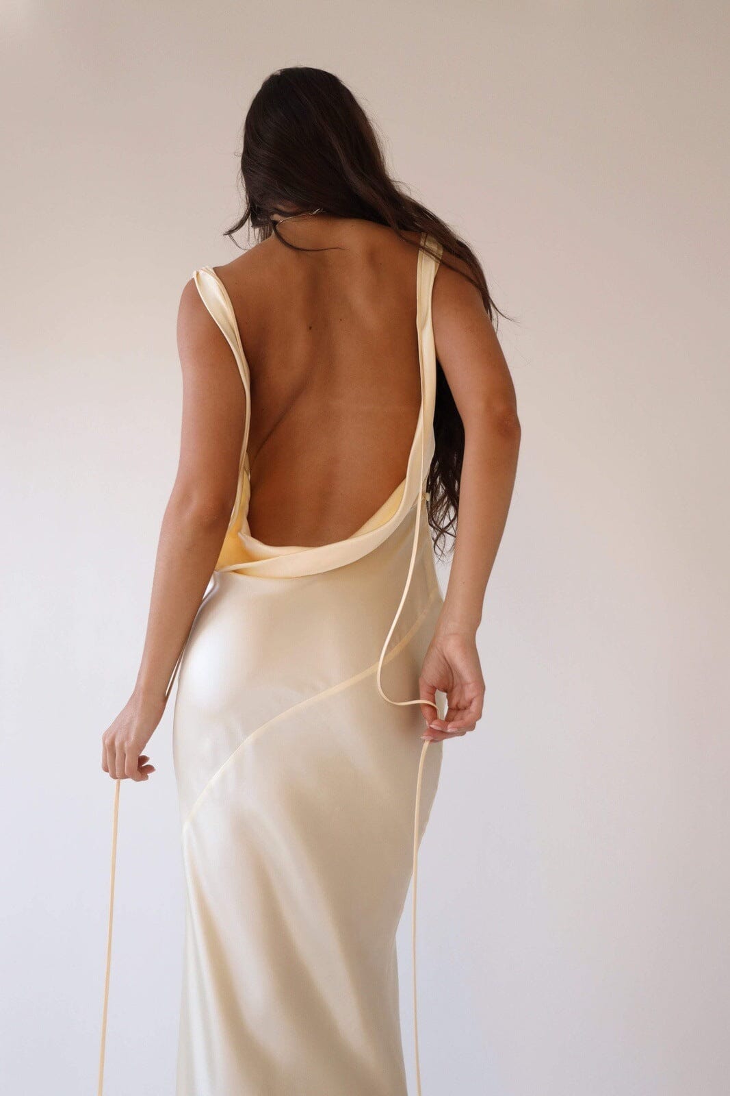 ISLA | SILK OPEN BACK MAXI DRESS