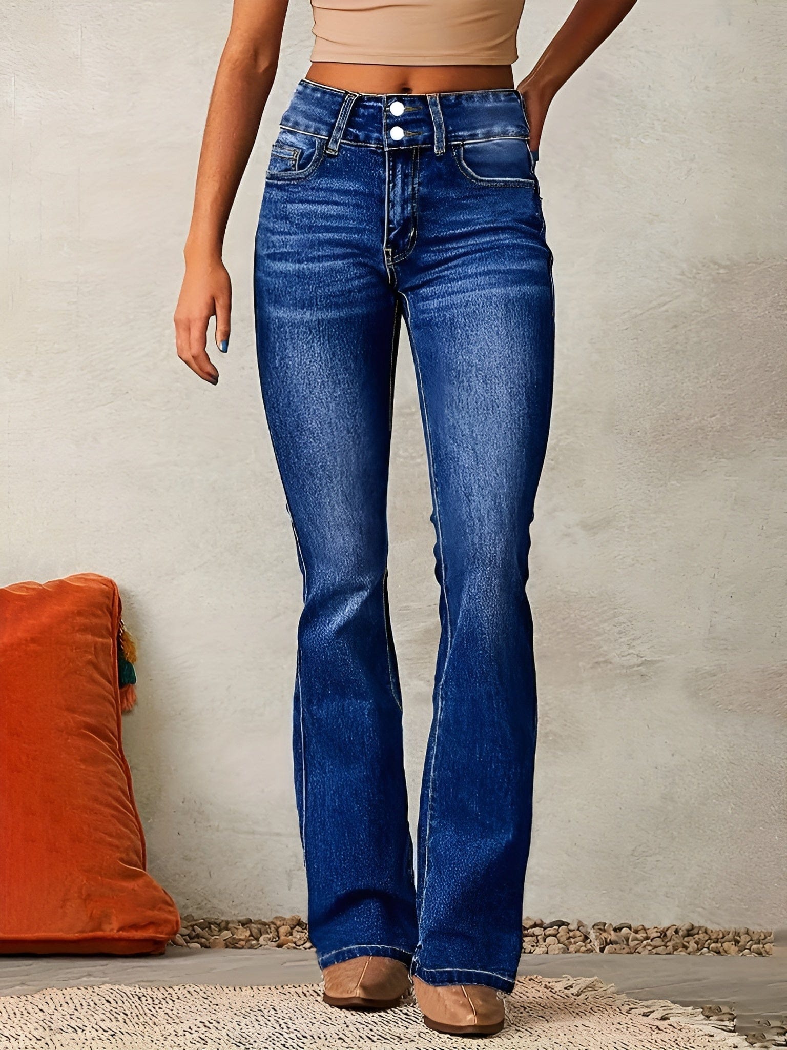 Ivana High Waisted Flared Jeans