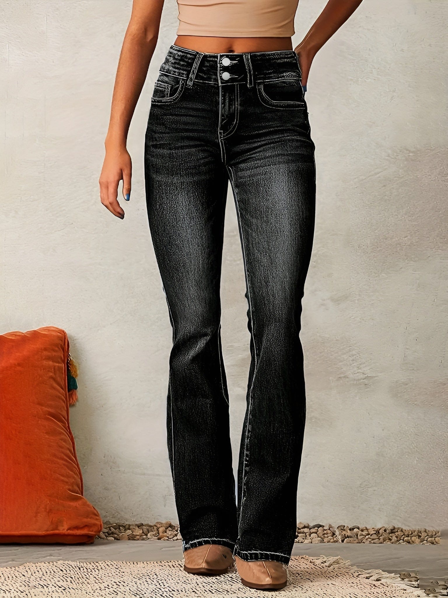 Ivana High Waisted Flared Jeans