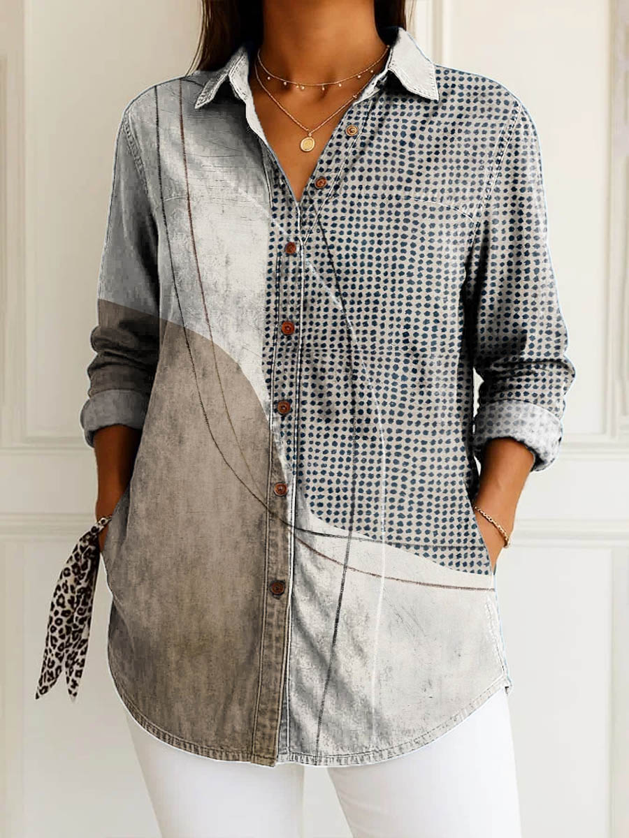 AURELLE™ | GEOMETRIC BLOUSE 