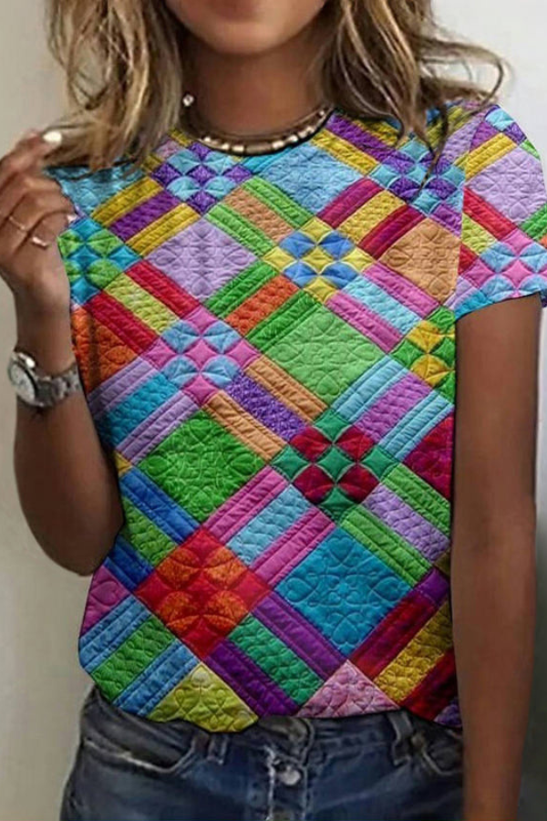 NINA | VINTAGE COLOR BLOCK T-SHIRT