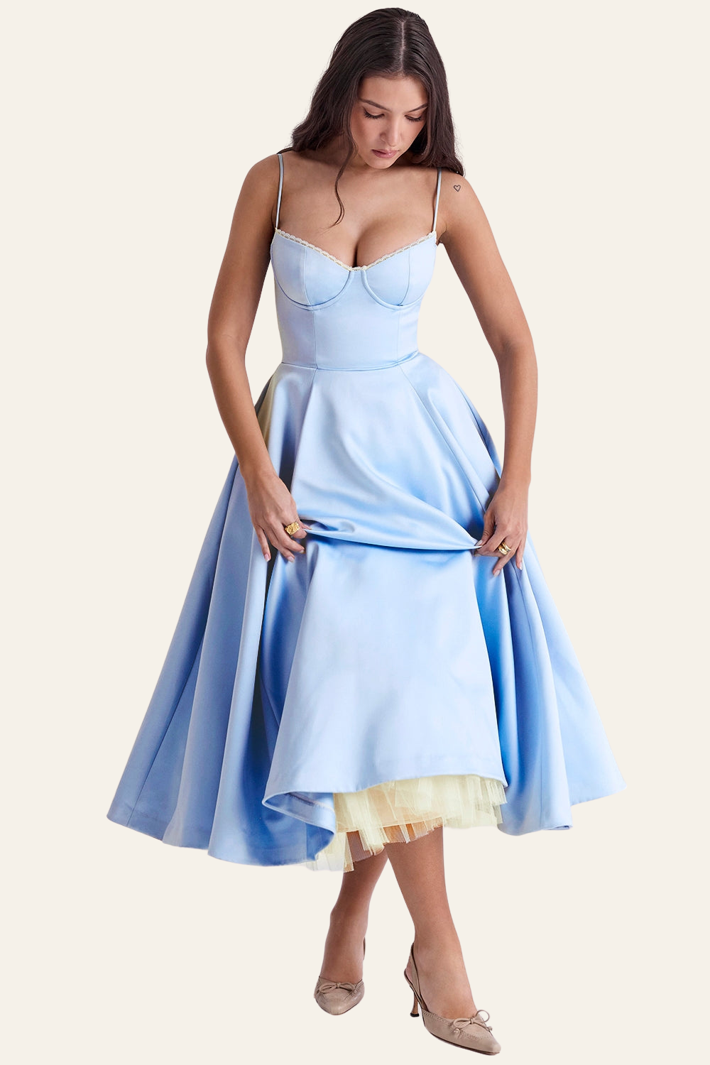FELICIA™ | TULLE MIDI DRESS 