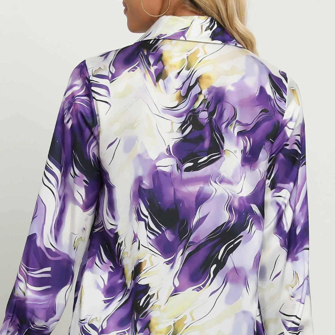 LYANNE™ | SWIRL PRINT BLOUSE 