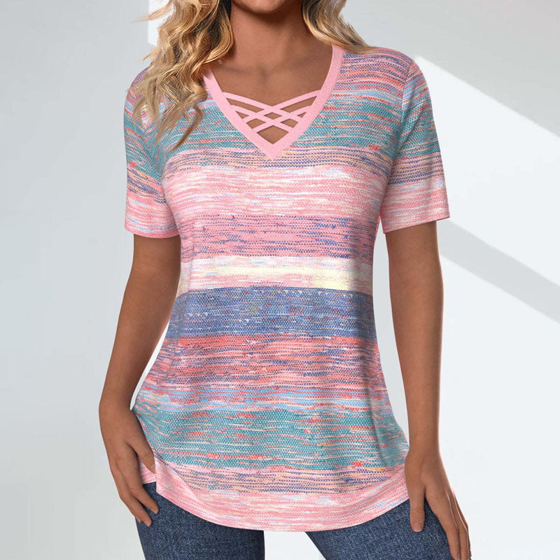 LYARELLE™ | CASUAL GRADIENT BLOUSE WITH FLOWY FIT 