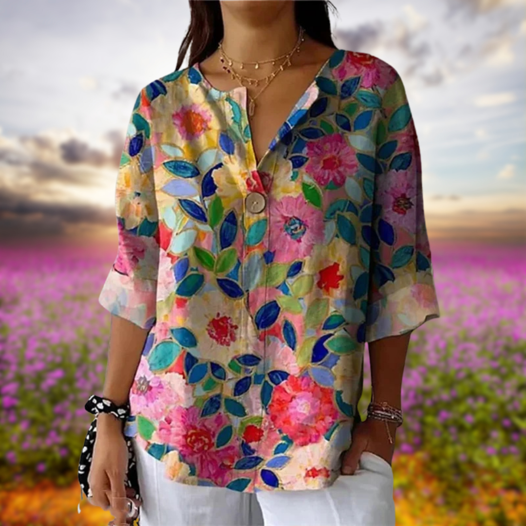 EVARELLE™ | FLORAL BLOUSE 