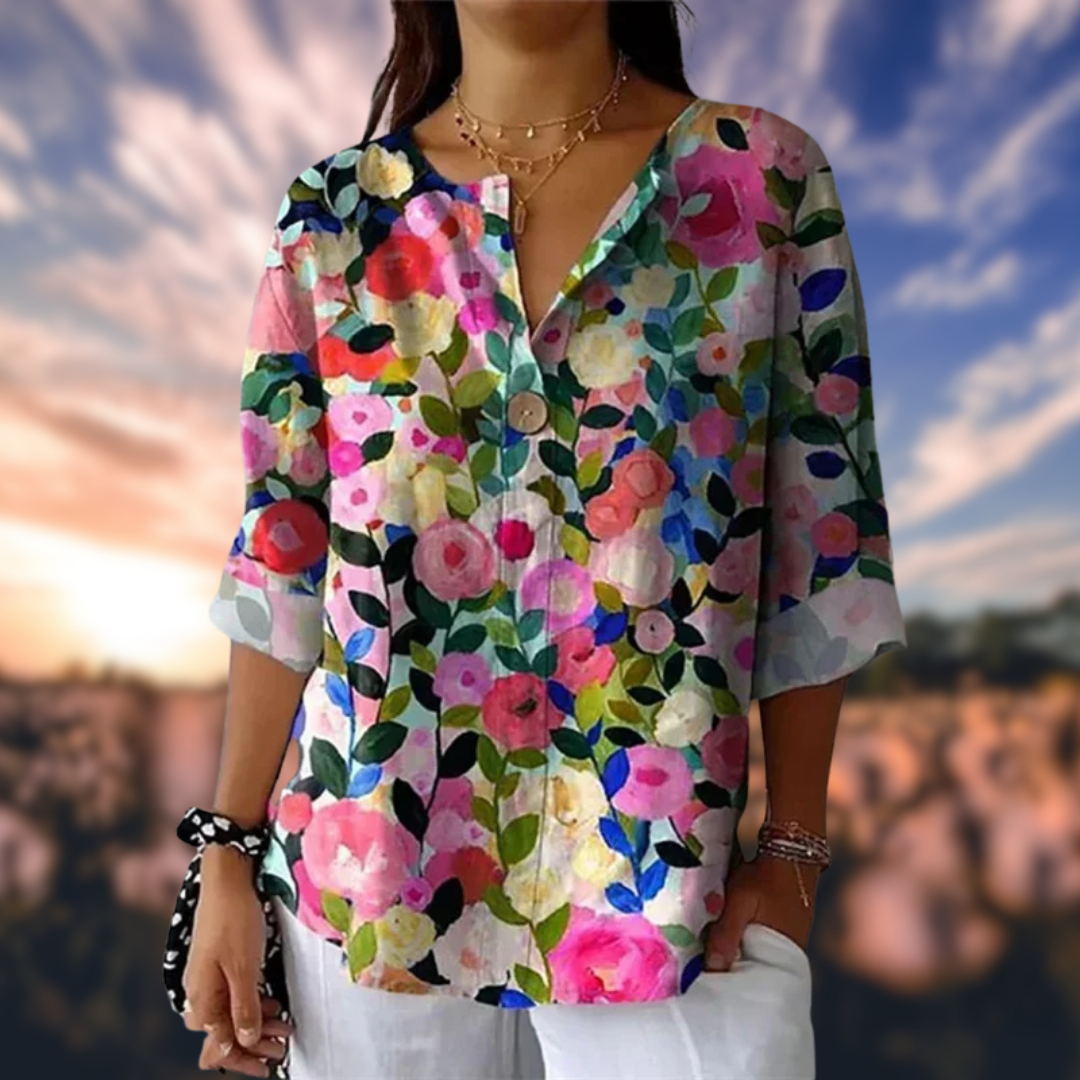 EVARELLE™ | FLORAL BLOUSE 