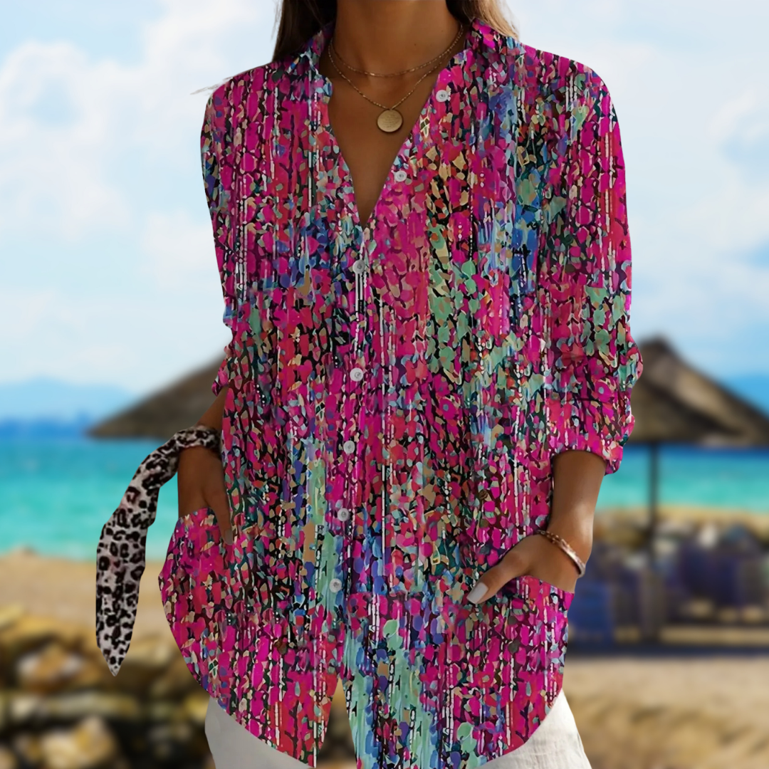 THALINA™ | FLORAL LONG SLEEVE BLOUSE