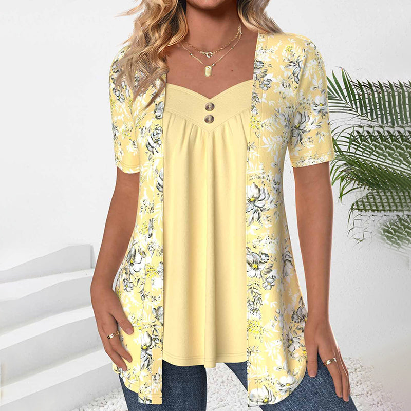 FIANELLA™ | ELEGANT FLORAL BLOUSE WITH FLOWY FIT 