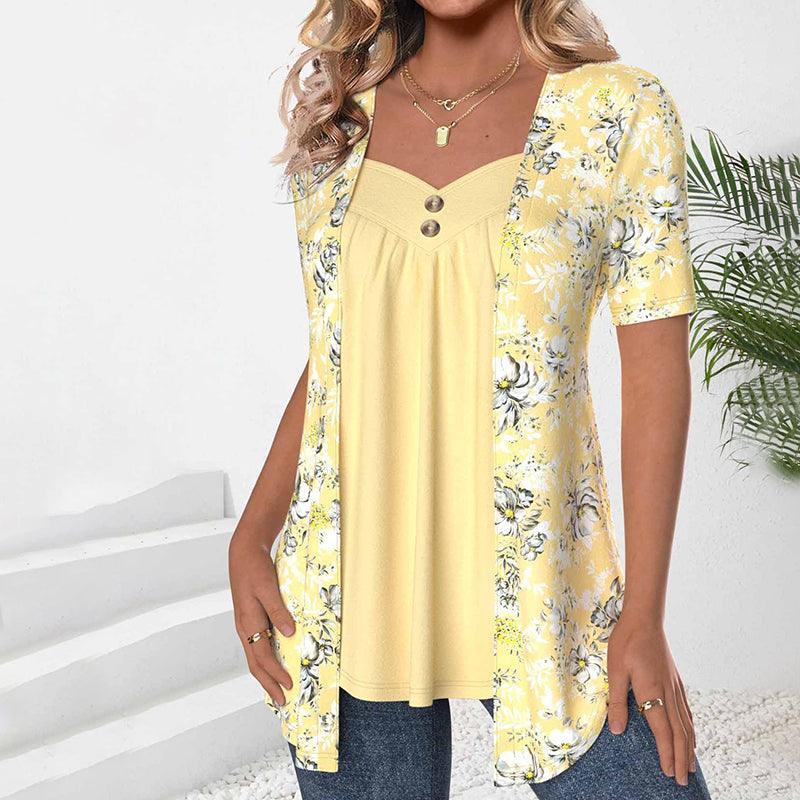 FIANELLA™ | ELEGANT FLORAL BLOUSE WITH FLOWY FIT 