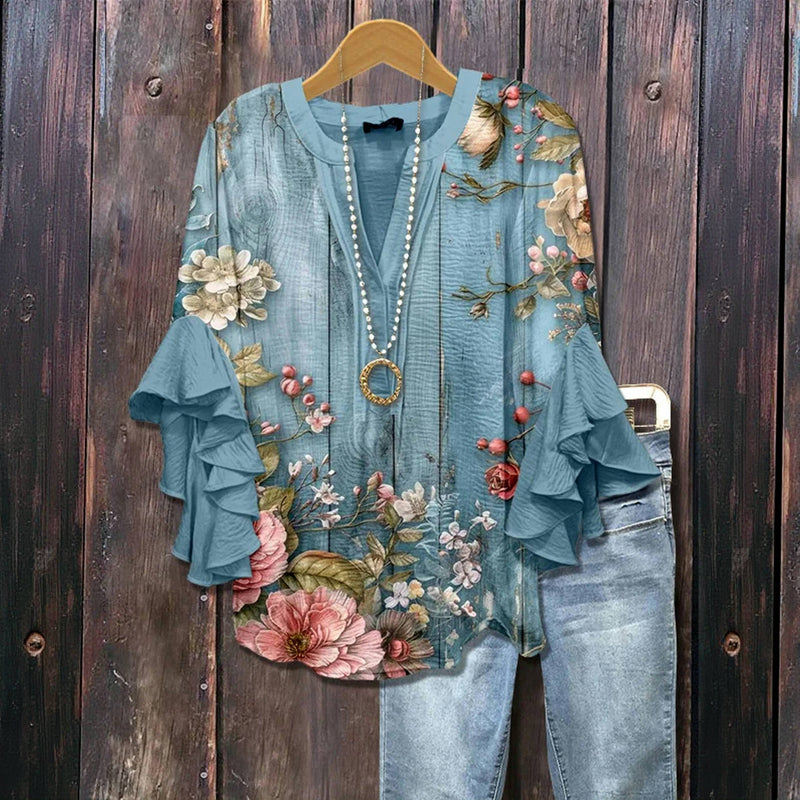 JANE™ | VINTAGE FLORAL BLOUSE 