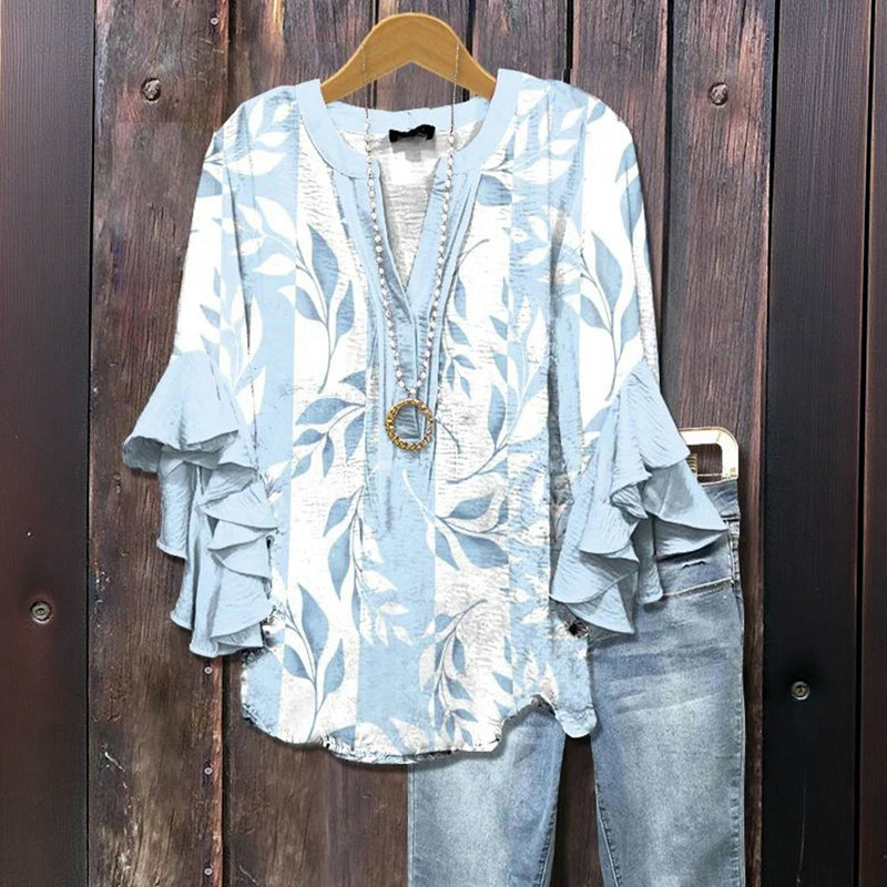 MARILYN™ | LEAF PRINT BLOUSE 