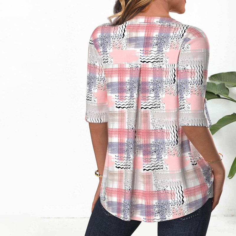 TALINA™ | PRINTED CASUAL BLOUSE WITH RELAXED FIT 