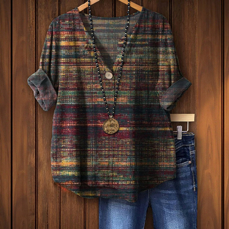 Ismara™ | Vintage Colorful Blouse 