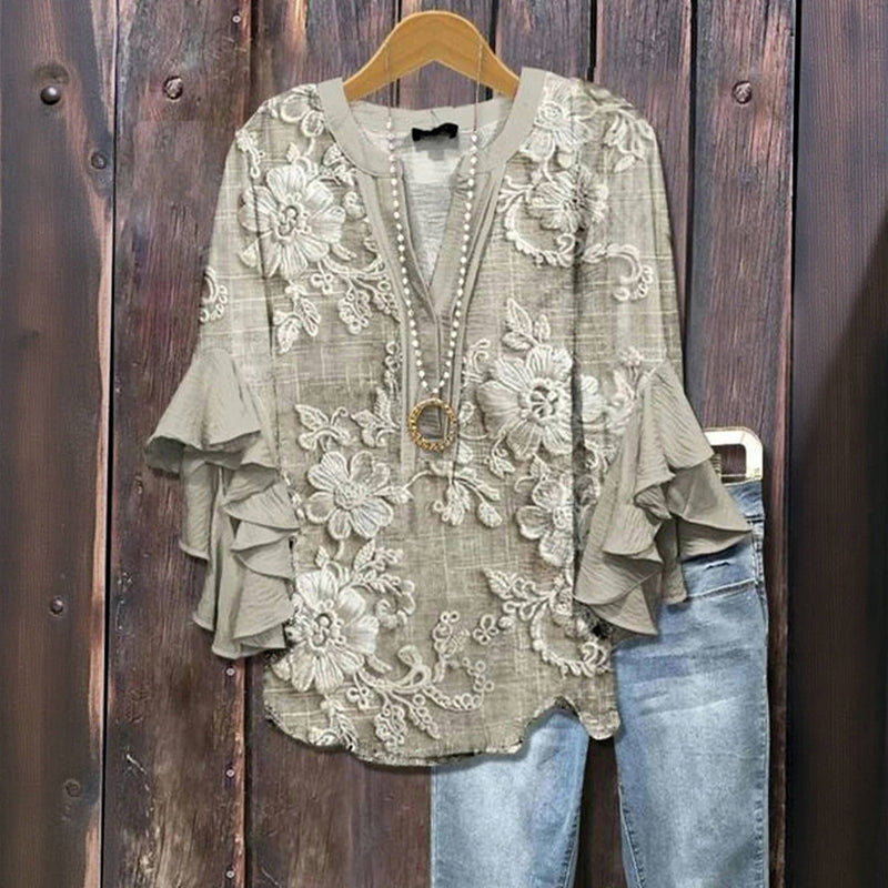 JANE™ | VINTAGE FLORAL BLOUSE 