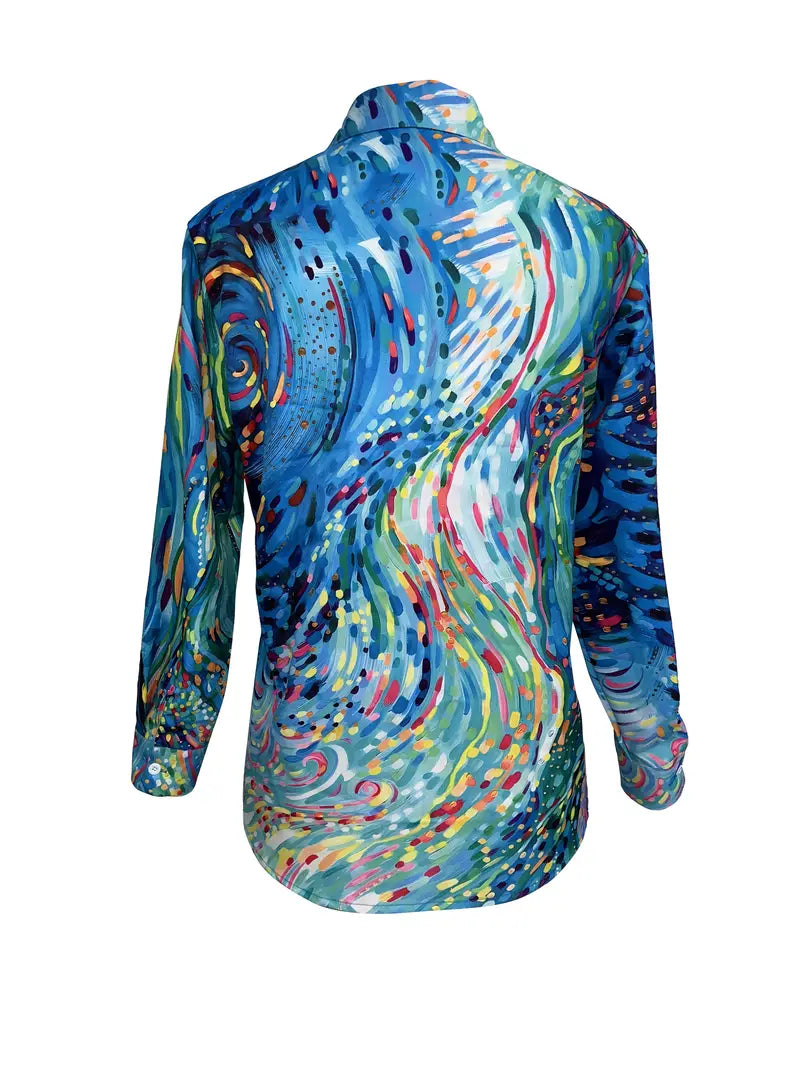 Aylaria™ | Abstract Watercolor Blouse 