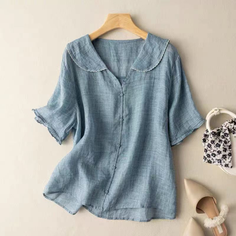 LIVIA™ | LIGHTWEIGHT LINEN BLOUSE 