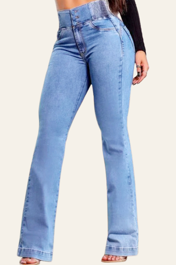 MILA | HIGH WAIST STRETCH FLARED JEANS