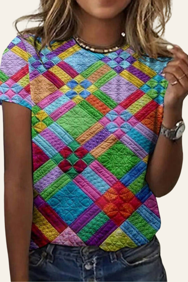 NINA | VINTAGE COLOR BLOCK T-SHIRT