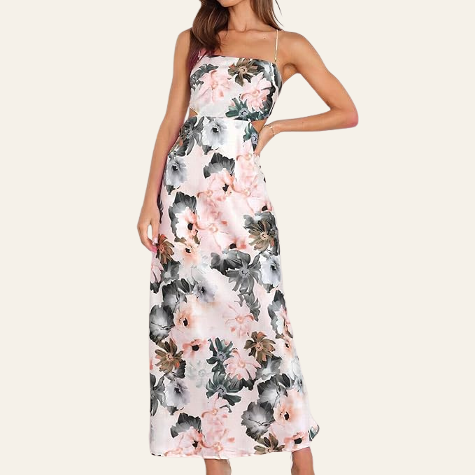 ALINA | FLORAL PRINT MAXI DRESS 