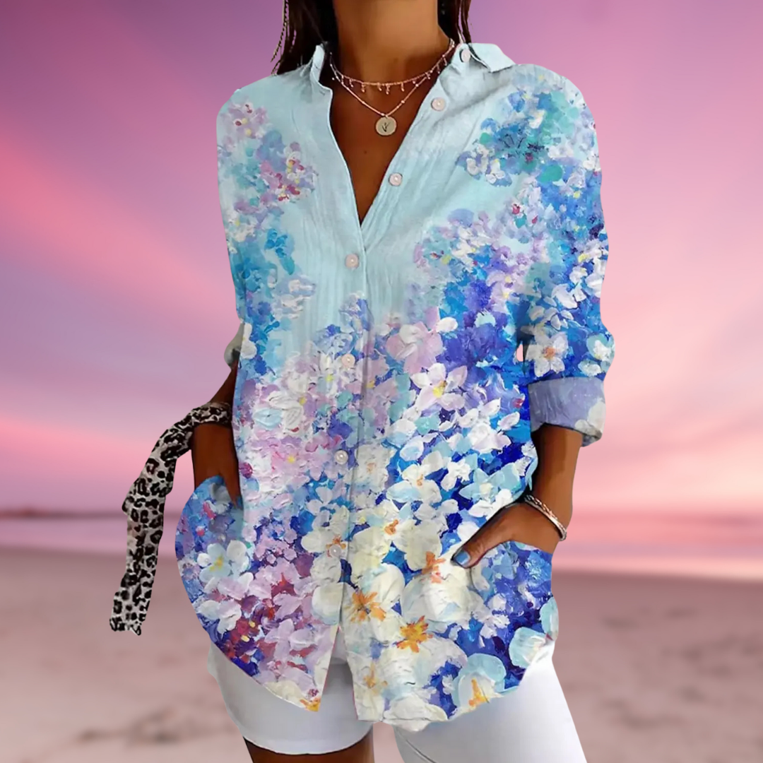 LYENORA™ | SUMMER FLORAL BLOUSE 