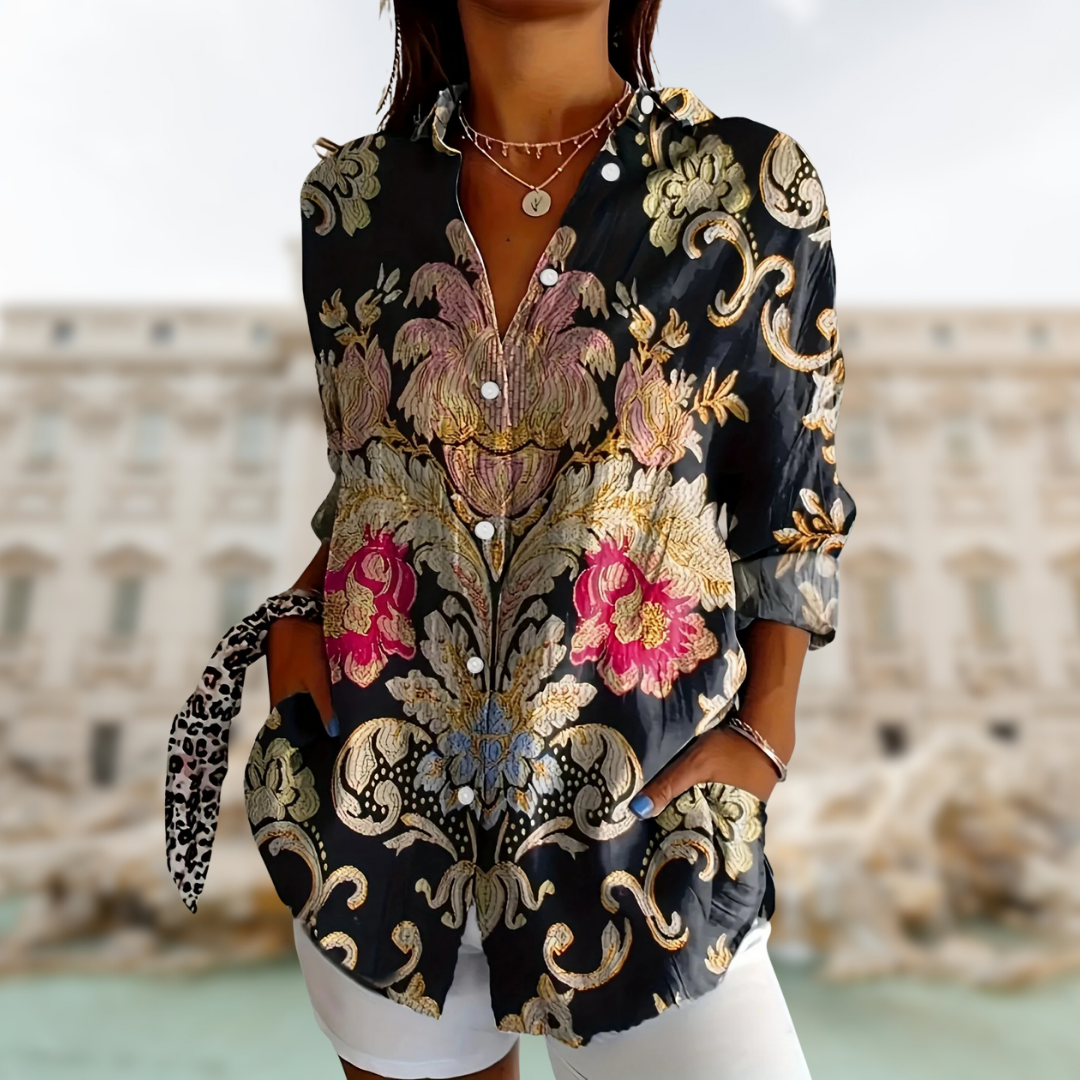 ORIANNE™ | BAROQUE FLORAL BLOUSE 