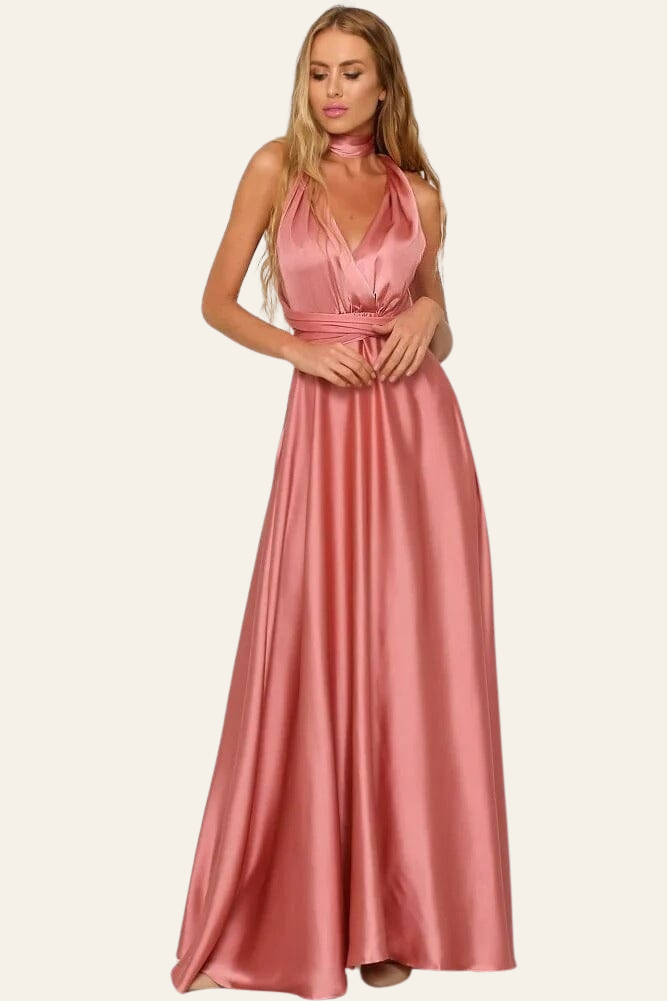 VIVIENNE | ELEGANT SATIN MAXI DRESS 