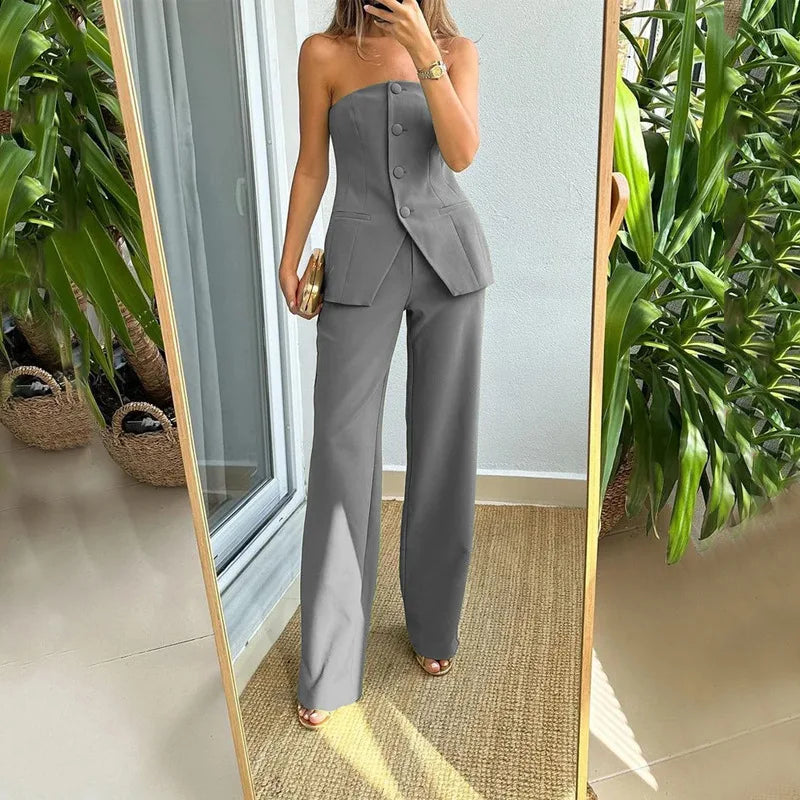 LYSSA – CORSET TOP TWO-PIECE SET 