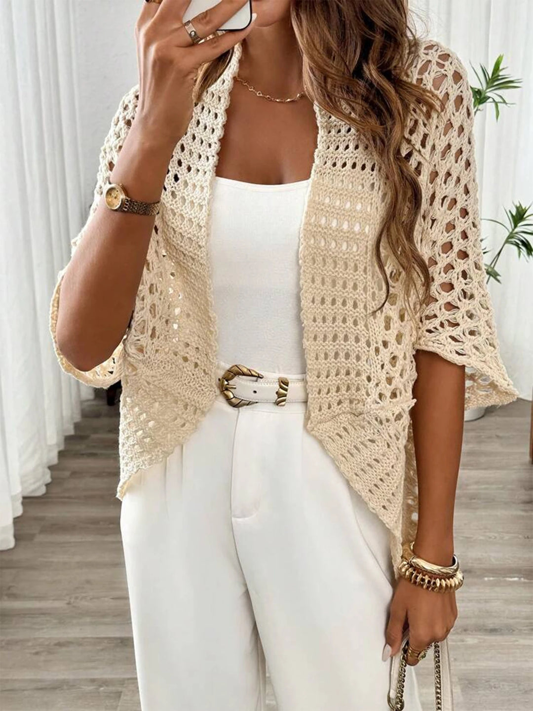 Elowen™ | Openwork Elegant Cardigan