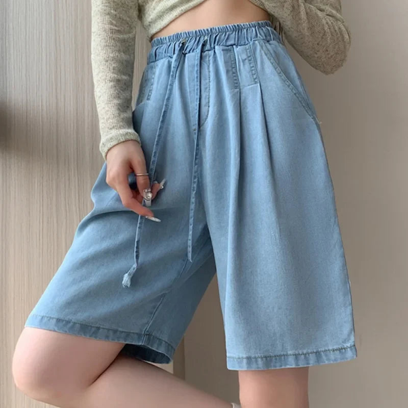 Romy™ | Tencel High Waist Wide Leg Shorts 