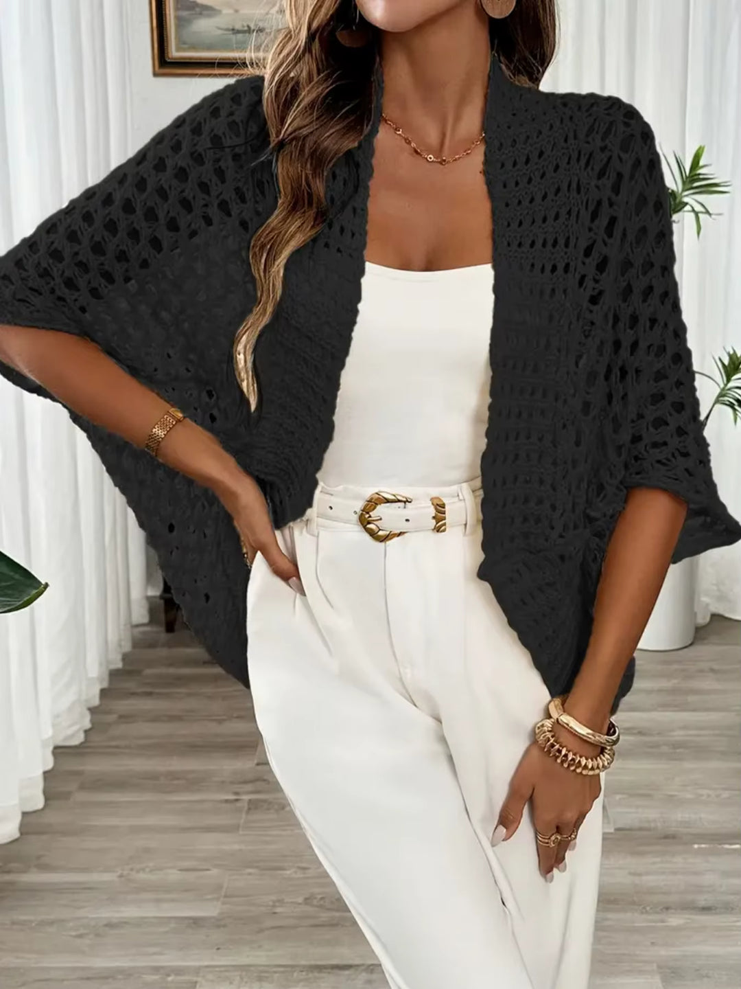 Elowen™ | Openwork Elegant Cardigan