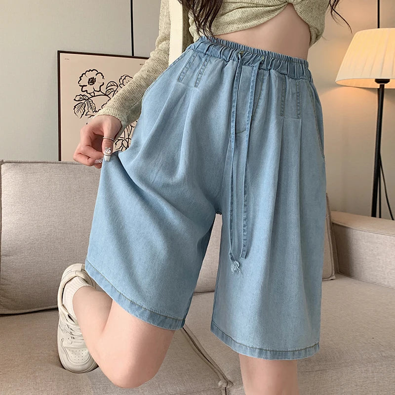 Romy™ | Tencel High Waist Wide Leg Shorts 