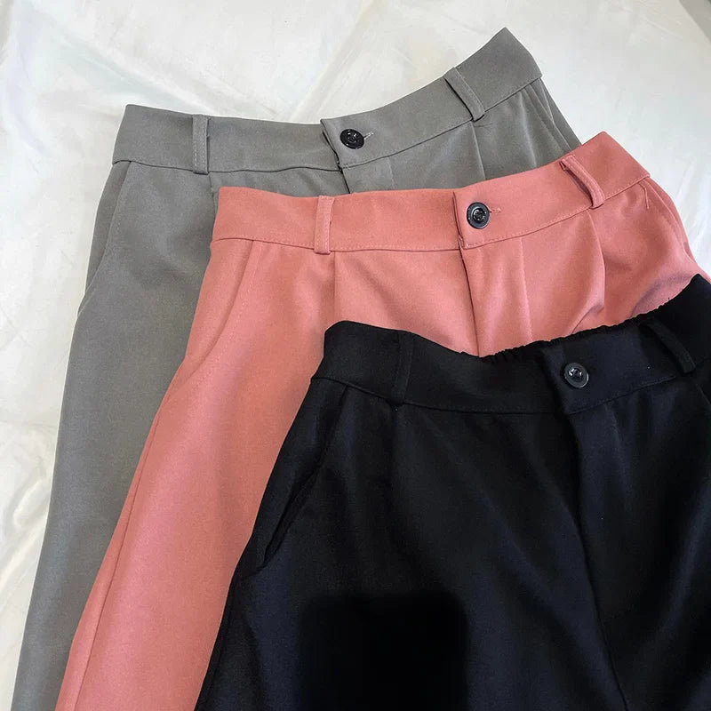 Lina™ | Classic High Waist Suit Shorts 