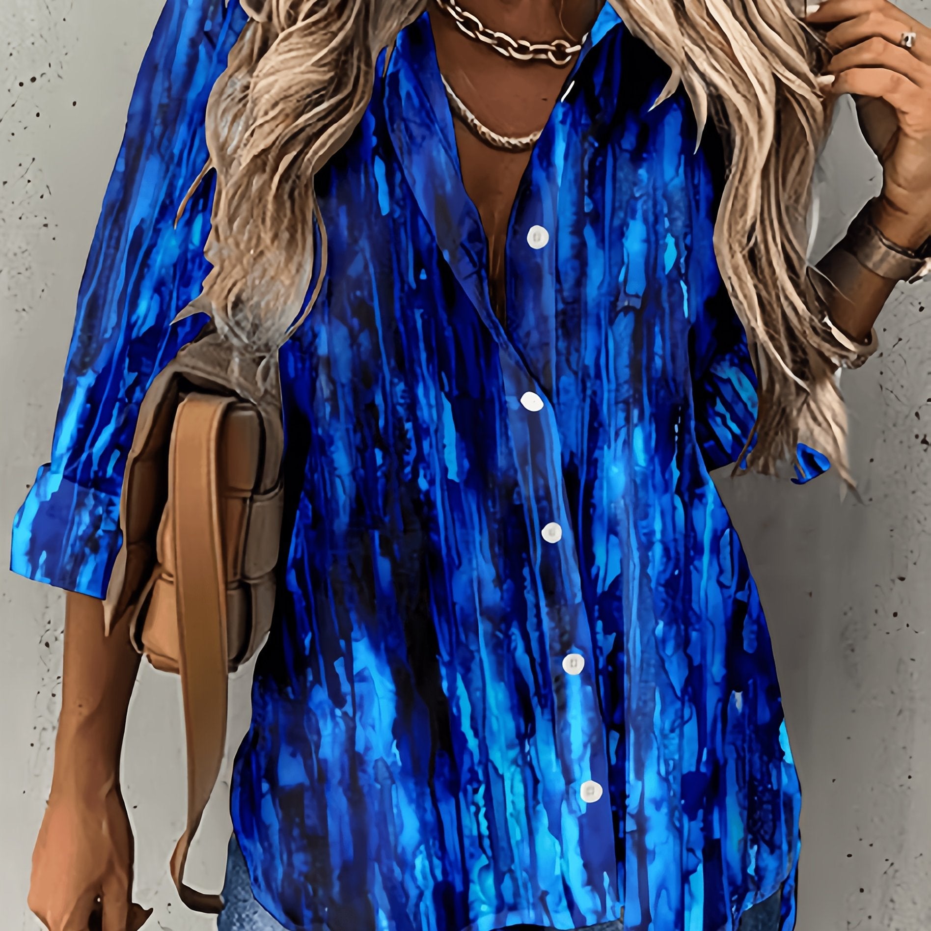 Elvara™ | Watercolor Sleeve Shirt 