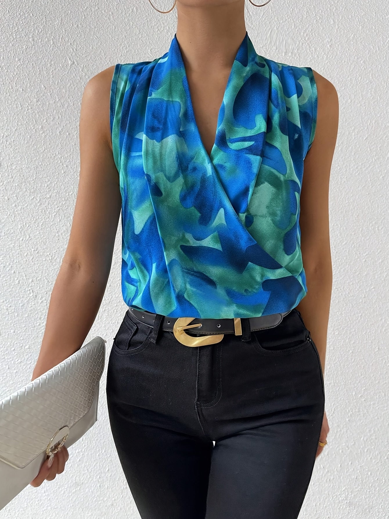 Serenya™ | Watercolor Sleeveless Blouse 