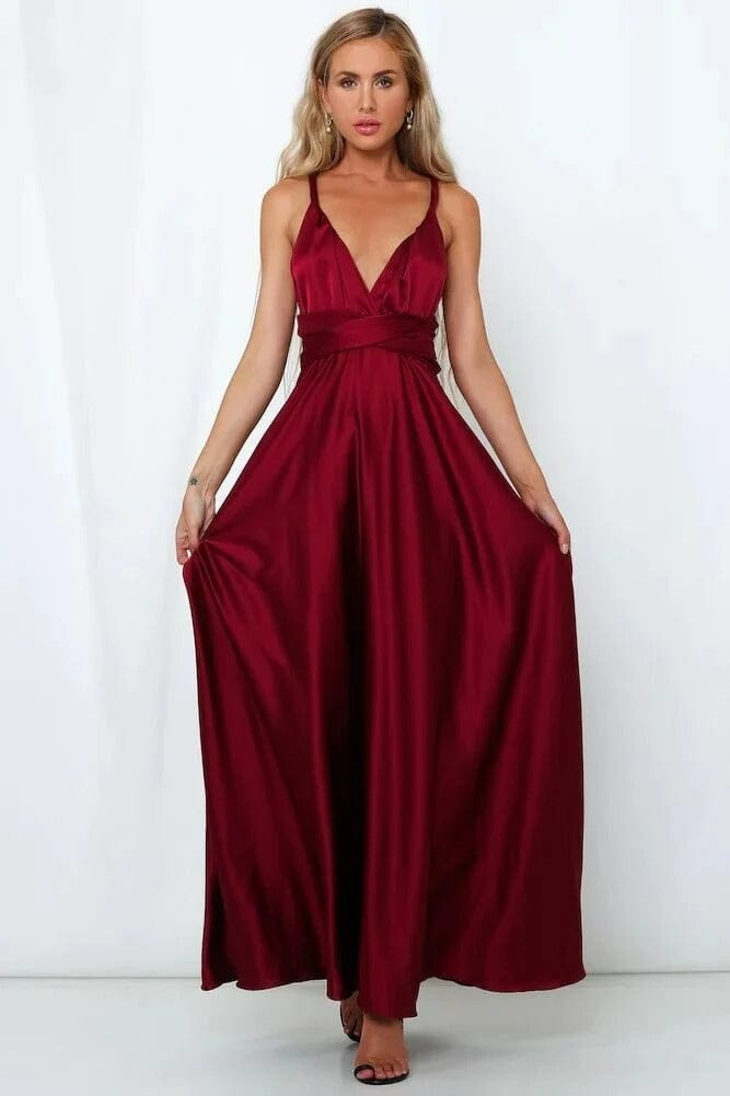 VIVIENNE | ELEGANT SATIN MAXI DRESS 