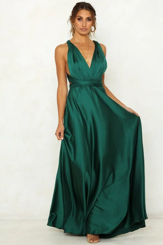 VIVIENNE | ELEGANT SATIN MAXI DRESS 
