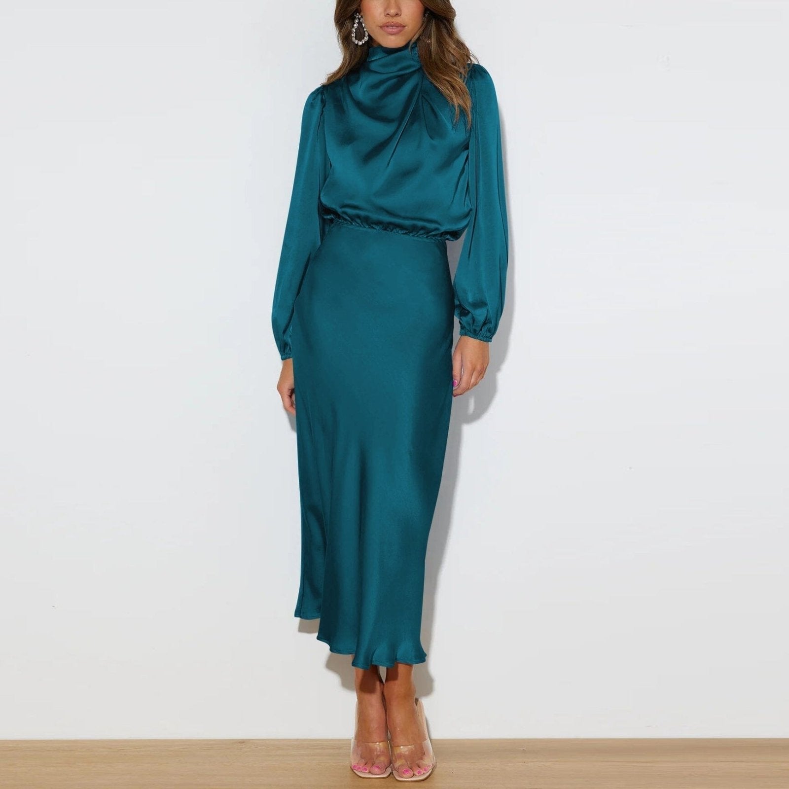 SERAPHINA | SILK LONG SLEEVE DRESS 